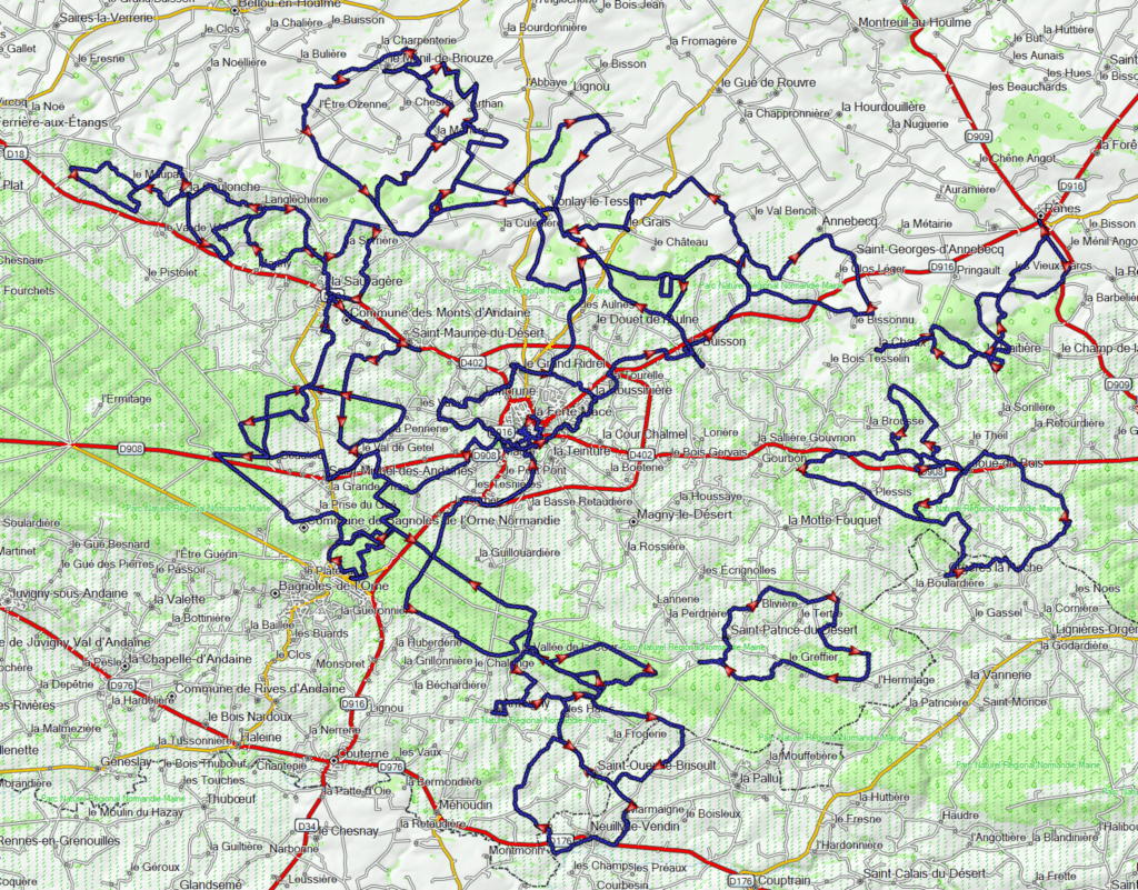 Carte randonnées La Ferté-Macé